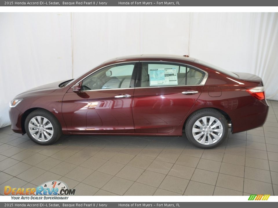2015 Honda Accord EX-L Sedan Basque Red Pearl II / Ivory Photo #5