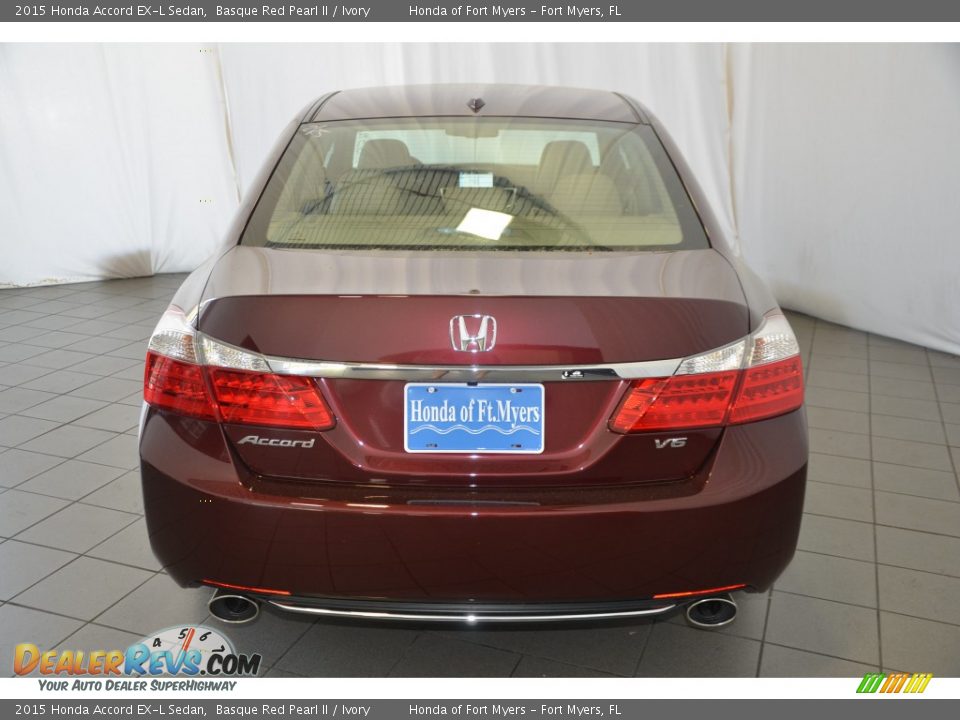 2015 Honda Accord EX-L Sedan Basque Red Pearl II / Ivory Photo #7