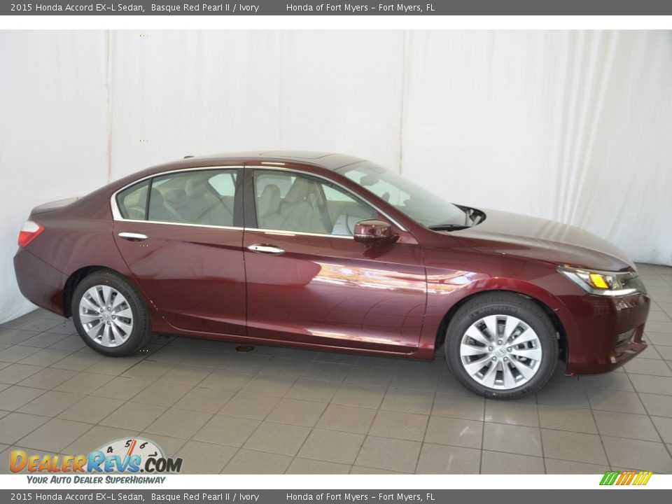 2015 Honda Accord EX-L Sedan Basque Red Pearl II / Ivory Photo #8
