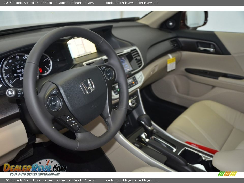 2015 Honda Accord EX-L Sedan Basque Red Pearl II / Ivory Photo #10