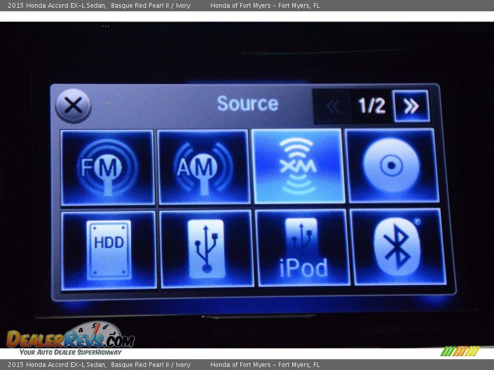 2015 Honda Accord EX-L Sedan Basque Red Pearl II / Ivory Photo #16