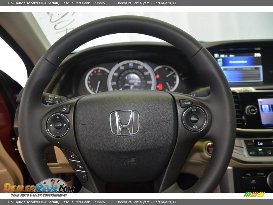 2015 Honda Accord EX-L Sedan Basque Red Pearl II / Ivory Photo #25