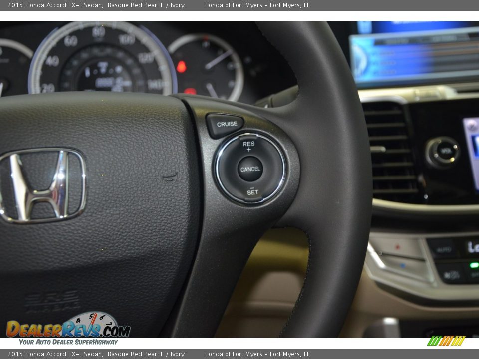 2015 Honda Accord EX-L Sedan Basque Red Pearl II / Ivory Photo #26