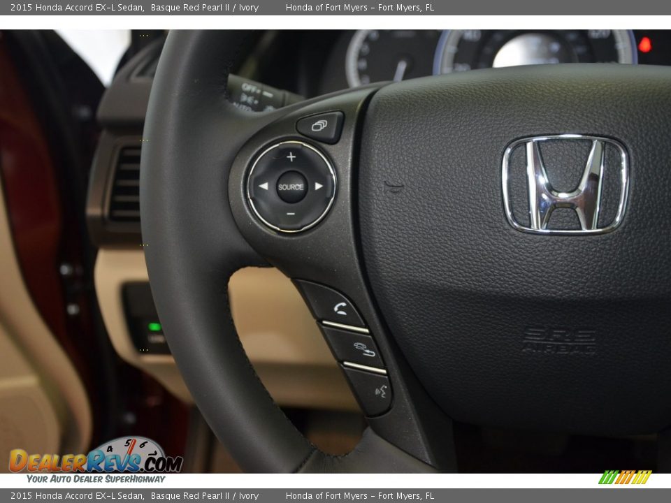 2015 Honda Accord EX-L Sedan Basque Red Pearl II / Ivory Photo #27