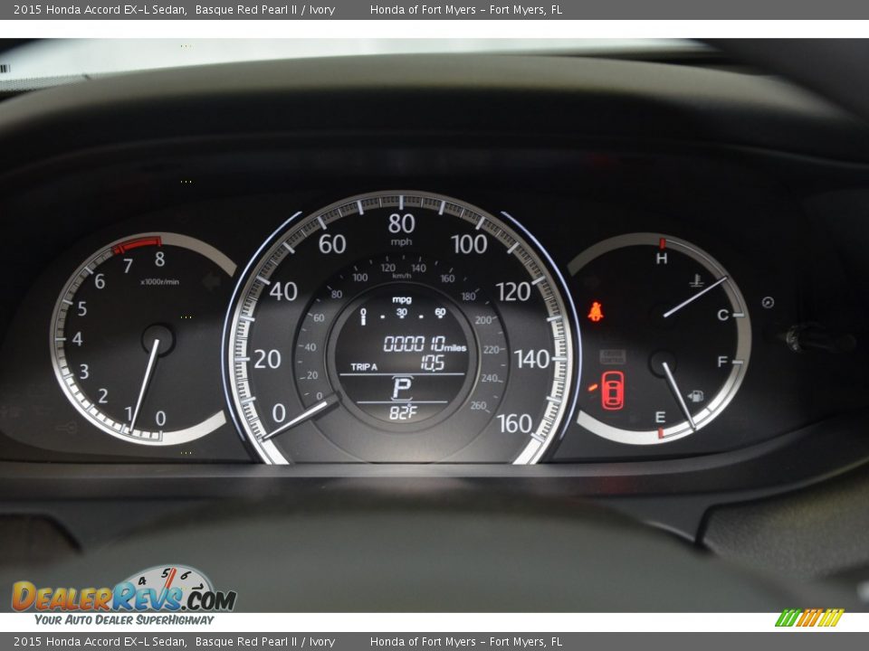 2015 Honda Accord EX-L Sedan Basque Red Pearl II / Ivory Photo #31