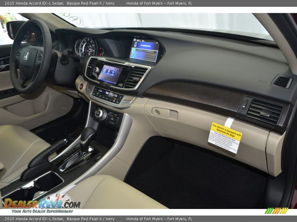 2015 Honda Accord EX-L Sedan Basque Red Pearl II / Ivory Photo #35