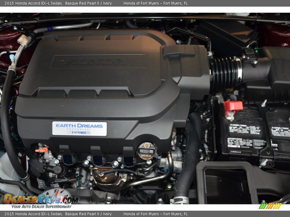 2015 Honda Accord EX-L Sedan Basque Red Pearl II / Ivory Photo #36