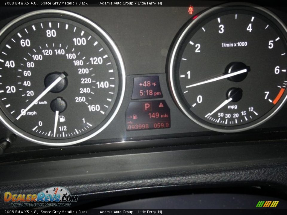 2008 BMW X5 4.8i Space Grey Metallic / Black Photo #8