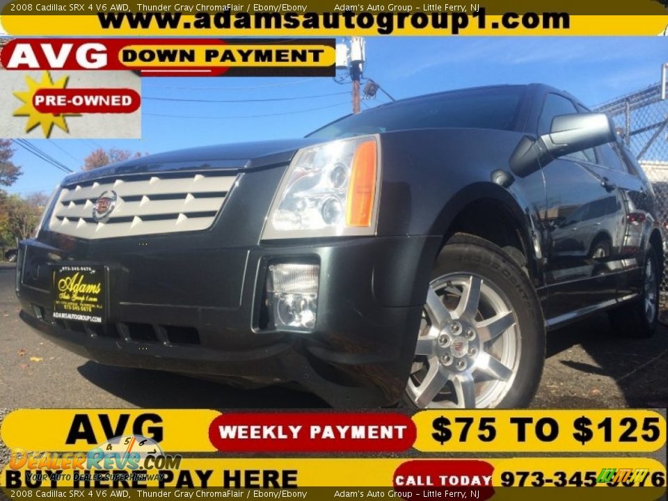2008 Cadillac SRX 4 V6 AWD Thunder Gray ChromaFlair / Ebony/Ebony Photo #1