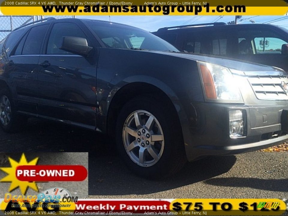2008 Cadillac SRX 4 V6 AWD Thunder Gray ChromaFlair / Ebony/Ebony Photo #3