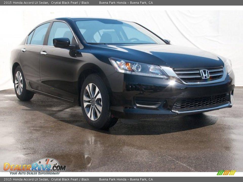 2015 Honda Accord LX Sedan Crystal Black Pearl / Black Photo #1