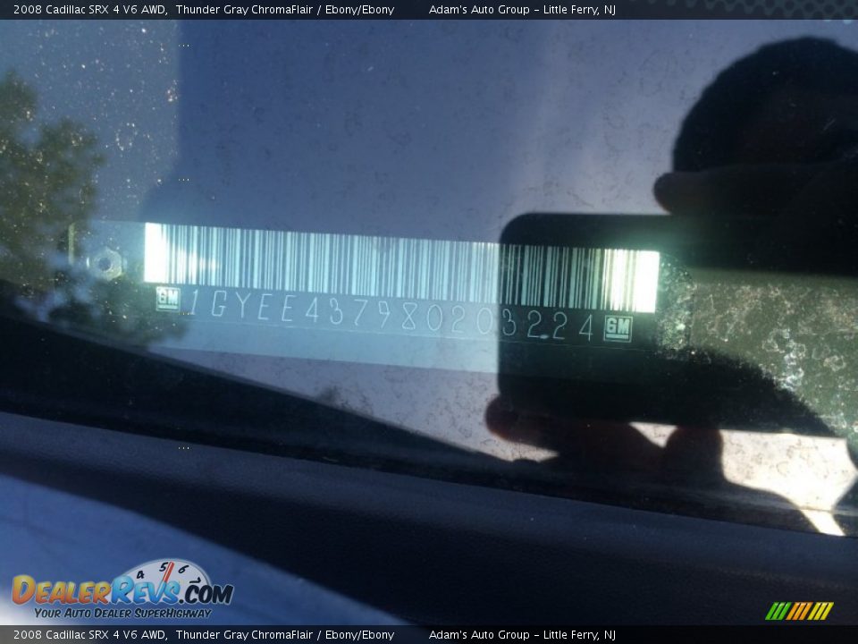 2008 Cadillac SRX 4 V6 AWD Thunder Gray ChromaFlair / Ebony/Ebony Photo #25