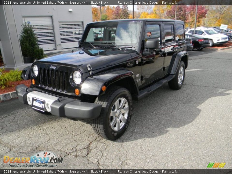 2011 Jeep Wrangler Unlimited Sahara 70th Anniversary 4x4 Black / Black Photo #1