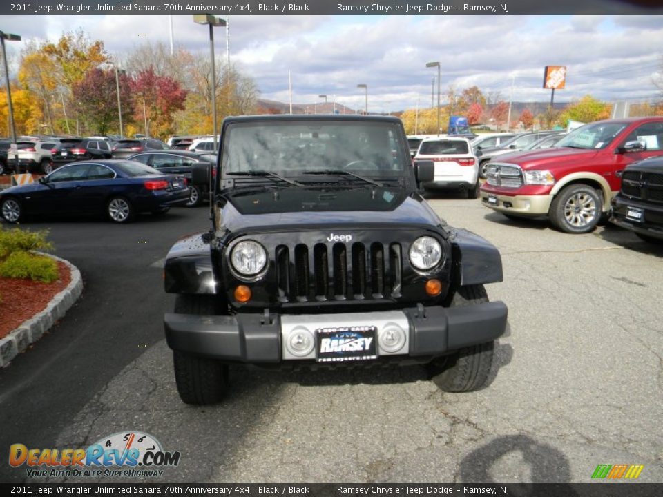 2011 Jeep Wrangler Unlimited Sahara 70th Anniversary 4x4 Black / Black Photo #2