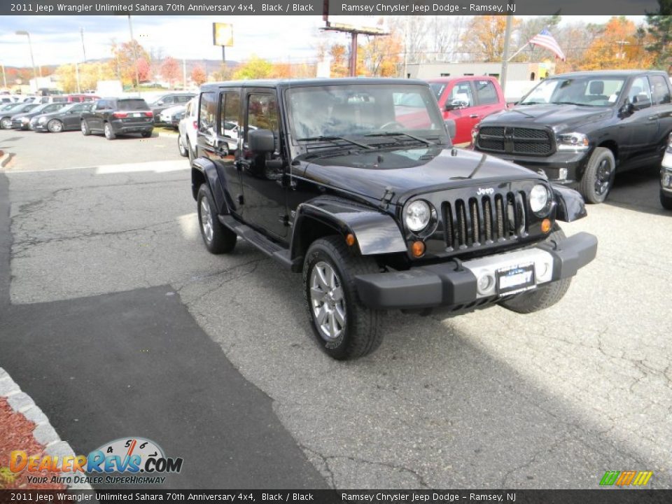 2011 Jeep Wrangler Unlimited Sahara 70th Anniversary 4x4 Black / Black Photo #4