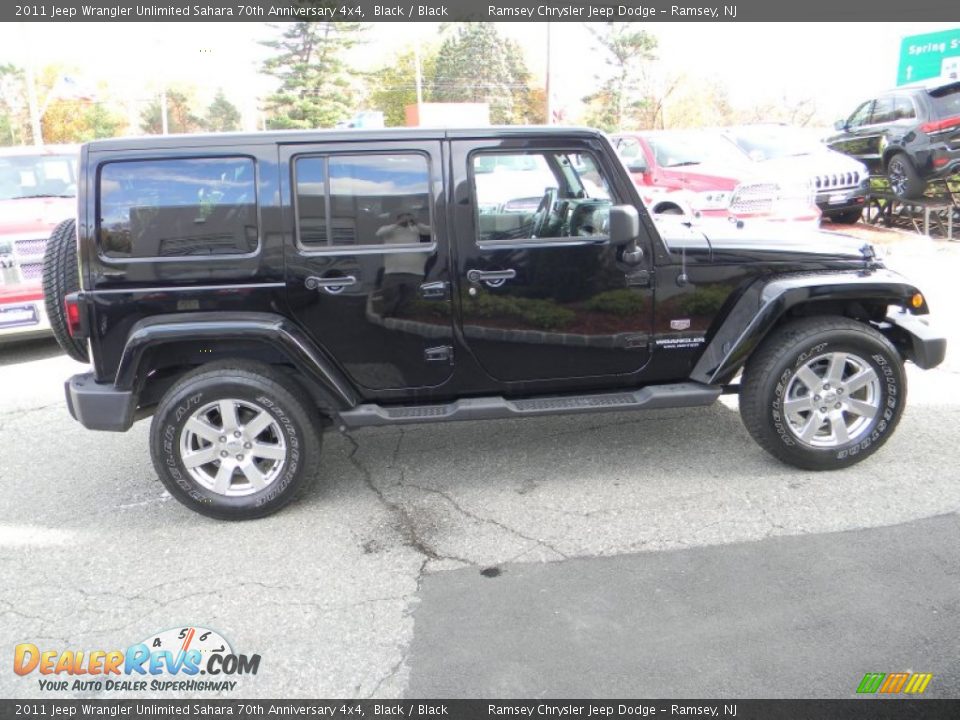 2011 Jeep Wrangler Unlimited Sahara 70th Anniversary 4x4 Black / Black Photo #5