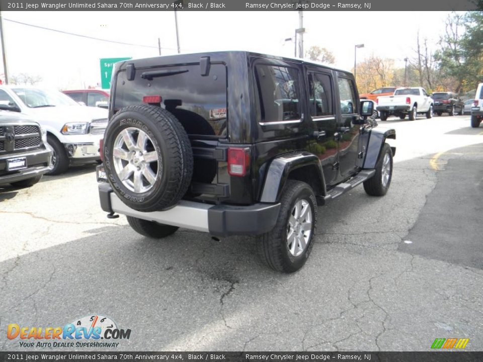 2011 Jeep Wrangler Unlimited Sahara 70th Anniversary 4x4 Black / Black Photo #6