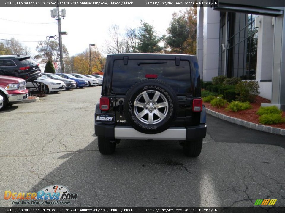 2011 Jeep Wrangler Unlimited Sahara 70th Anniversary 4x4 Black / Black Photo #7