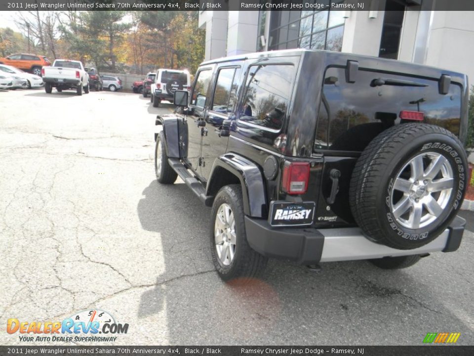 2011 Jeep Wrangler Unlimited Sahara 70th Anniversary 4x4 Black / Black Photo #9