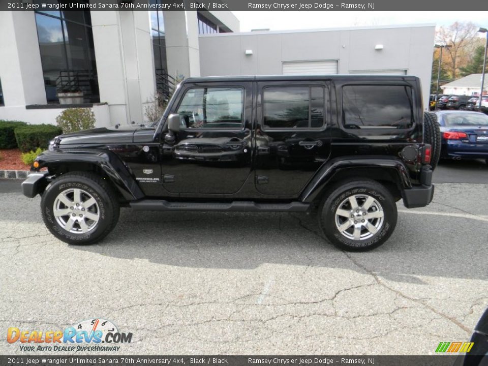 2011 Jeep Wrangler Unlimited Sahara 70th Anniversary 4x4 Black / Black Photo #10