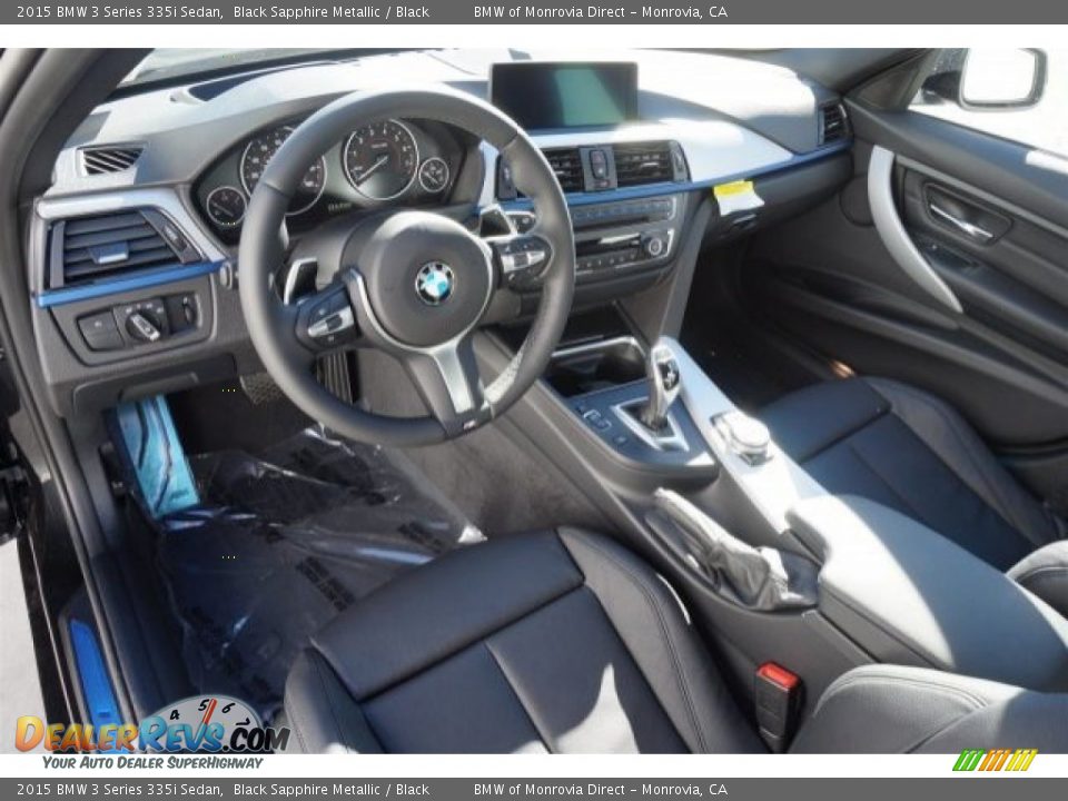 Black Interior - 2015 BMW 3 Series 335i Sedan Photo #7
