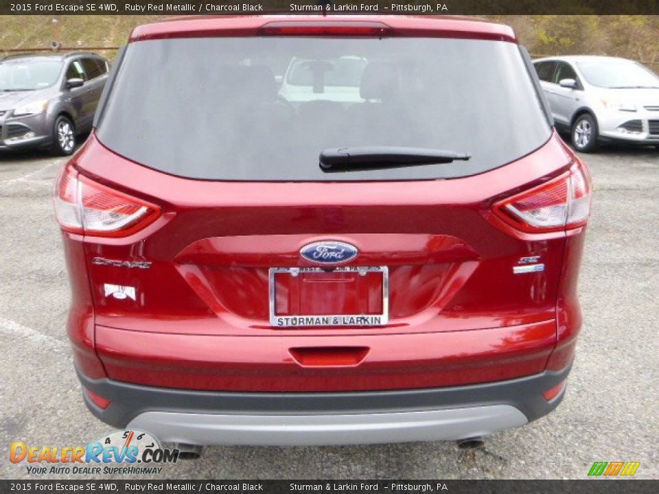 2015 Ford Escape SE 4WD Ruby Red Metallic / Charcoal Black Photo #4