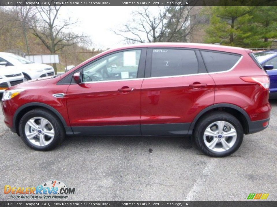 2015 Ford Escape SE 4WD Ruby Red Metallic / Charcoal Black Photo #6