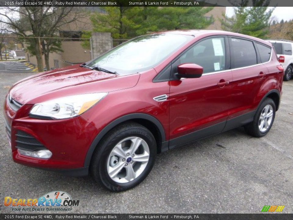 2015 Ford Escape SE 4WD Ruby Red Metallic / Charcoal Black Photo #7