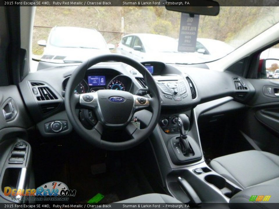 2015 Ford Escape SE 4WD Ruby Red Metallic / Charcoal Black Photo #10