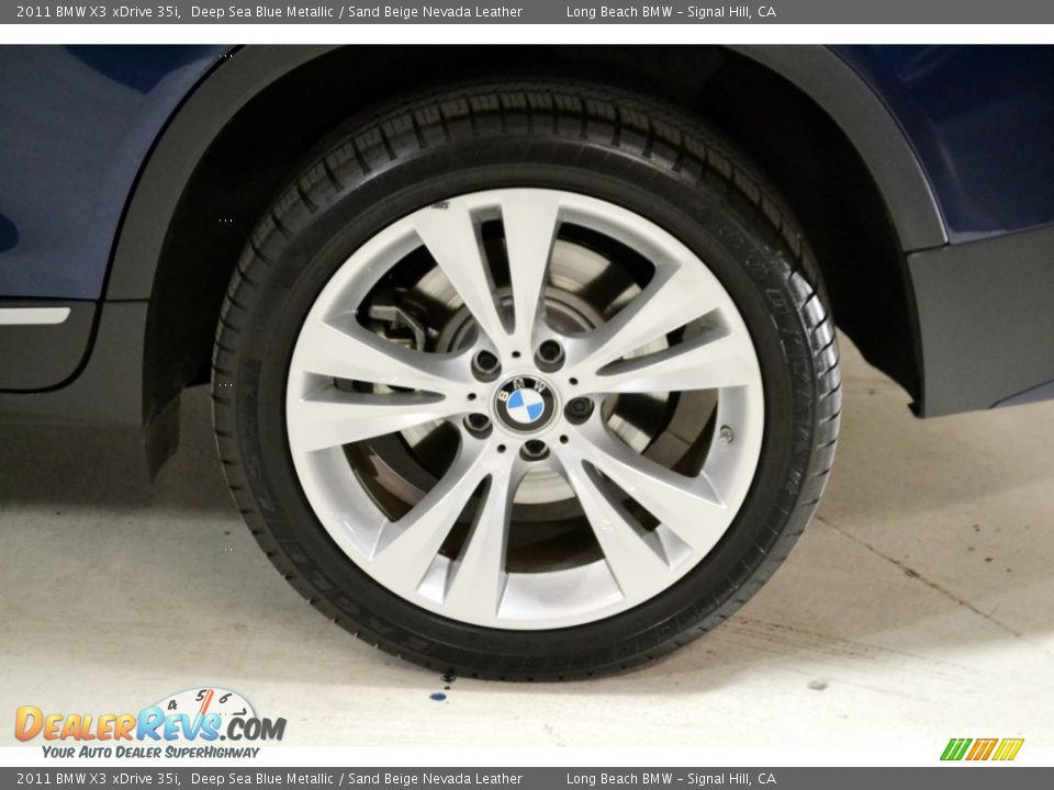 2011 BMW X3 xDrive 35i Deep Sea Blue Metallic / Sand Beige Nevada Leather Photo #8