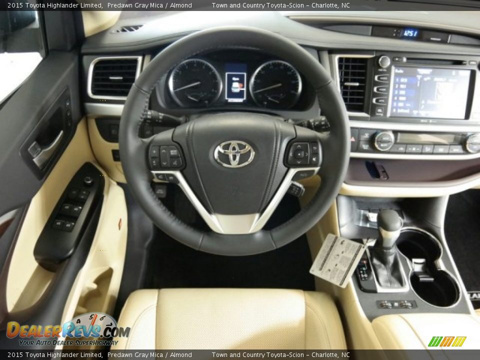 2015 Toyota Highlander Limited Predawn Gray Mica / Almond Photo #14