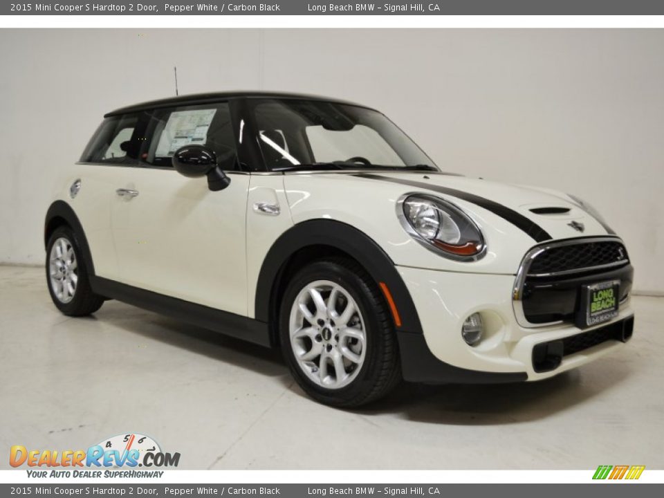 2015 Mini Cooper S Hardtop 2 Door Pepper White / Carbon Black Photo #2