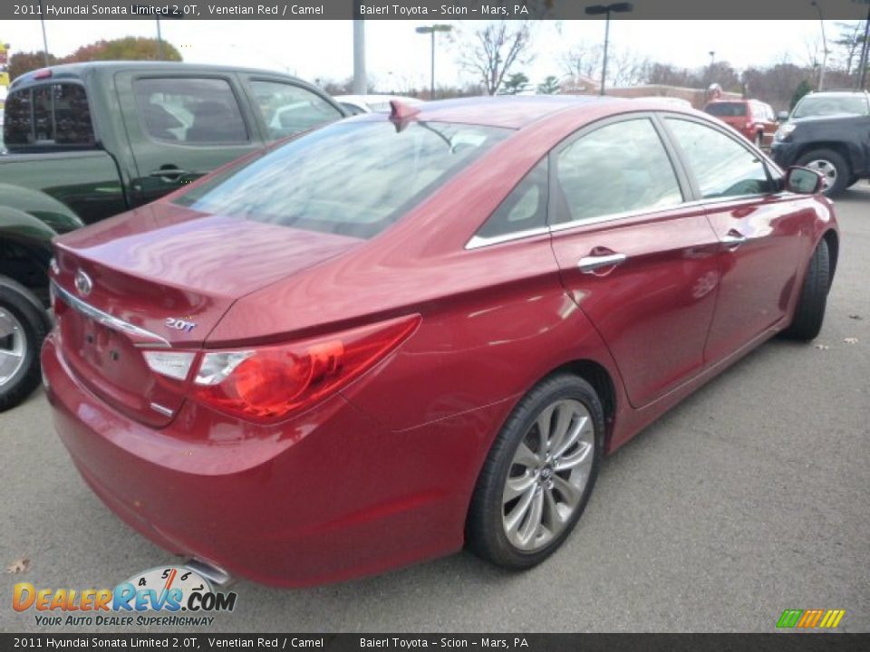 2011 Hyundai Sonata Limited 2.0T Venetian Red / Camel Photo #2