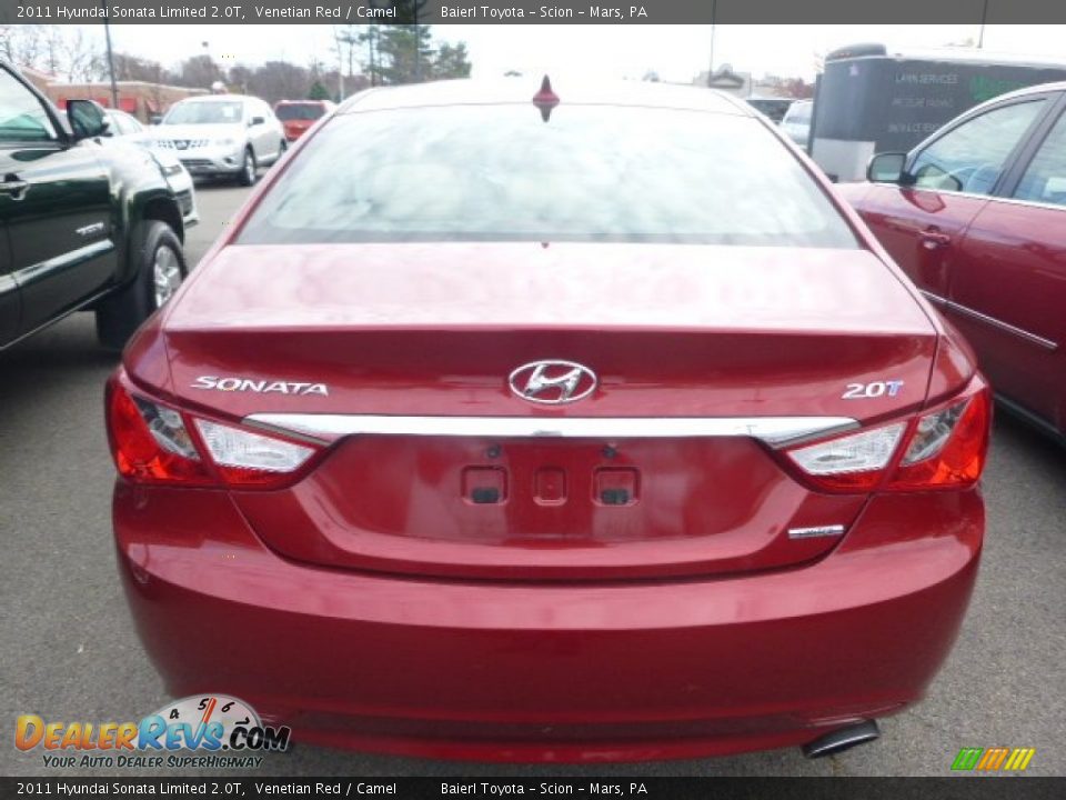 2011 Hyundai Sonata Limited 2.0T Venetian Red / Camel Photo #3