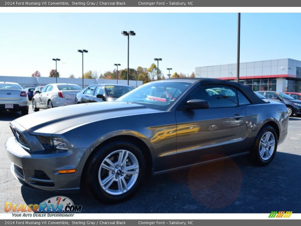 2014 Ford Mustang V6 Convertible Sterling Gray / Charcoal Black Photo #7