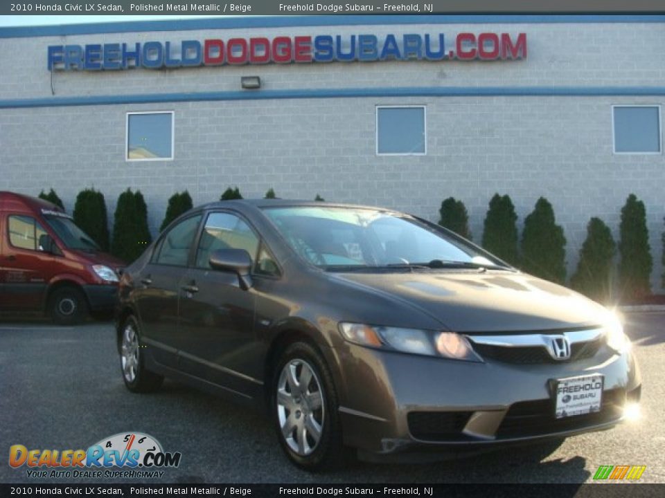 2010 Honda Civic LX Sedan Polished Metal Metallic / Beige Photo #1