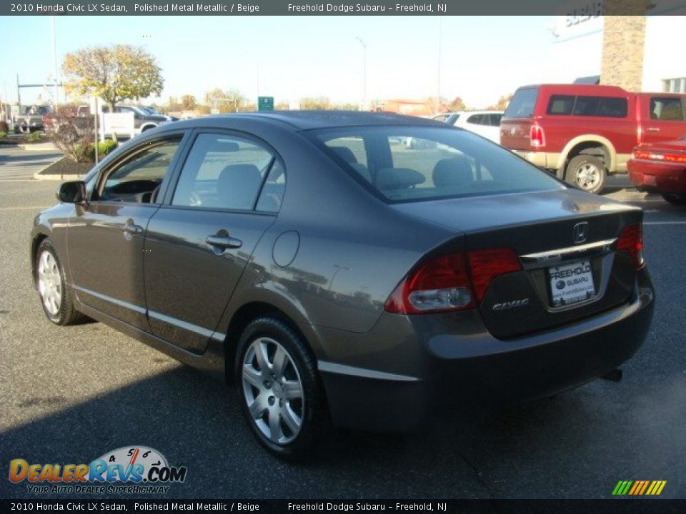 2010 Honda Civic LX Sedan Polished Metal Metallic / Beige Photo #4