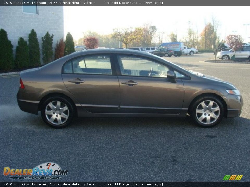 2010 Honda Civic LX Sedan Polished Metal Metallic / Beige Photo #8