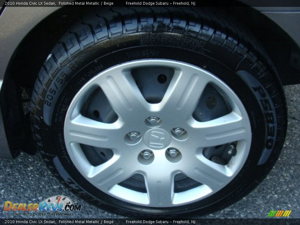 2010 Honda Civic LX Sedan Polished Metal Metallic / Beige Photo #9