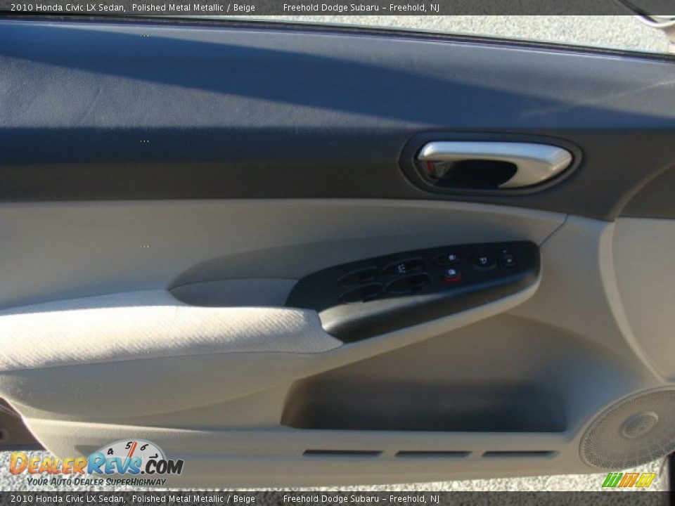 2010 Honda Civic LX Sedan Polished Metal Metallic / Beige Photo #12