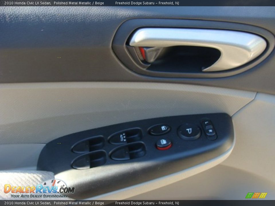 2010 Honda Civic LX Sedan Polished Metal Metallic / Beige Photo #13