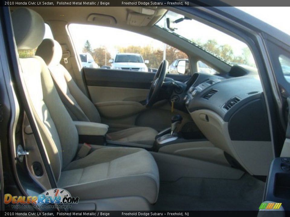 2010 Honda Civic LX Sedan Polished Metal Metallic / Beige Photo #15