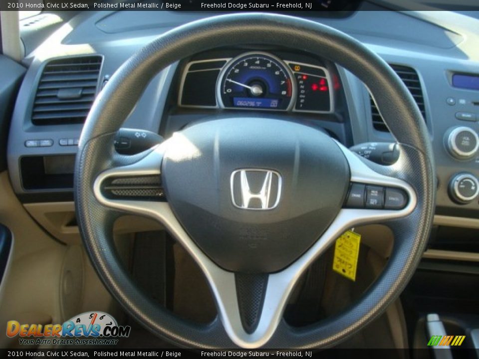 2010 Honda Civic LX Sedan Polished Metal Metallic / Beige Photo #17