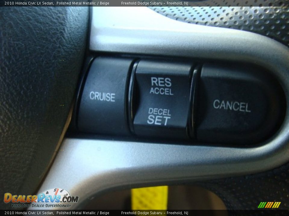2010 Honda Civic LX Sedan Polished Metal Metallic / Beige Photo #18