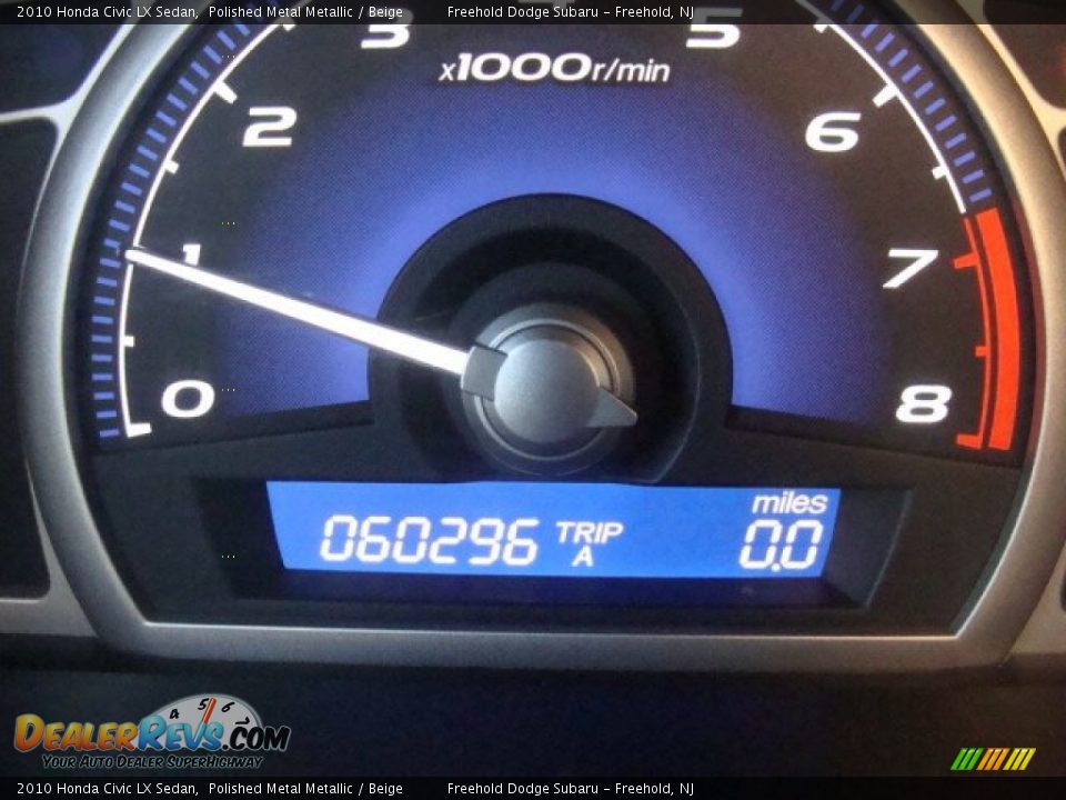 2010 Honda Civic LX Sedan Polished Metal Metallic / Beige Photo #19