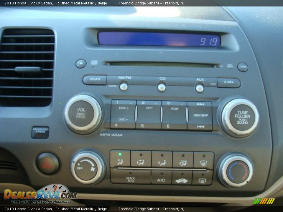 2010 Honda Civic LX Sedan Polished Metal Metallic / Beige Photo #20