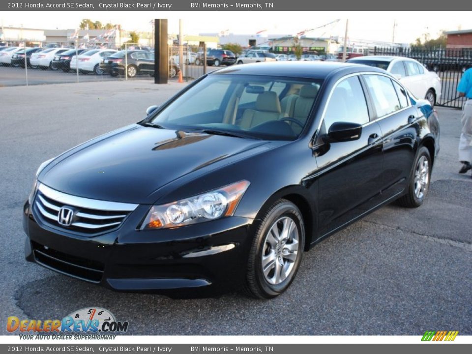 2012 Honda Accord SE Sedan Crystal Black Pearl / Ivory Photo #1