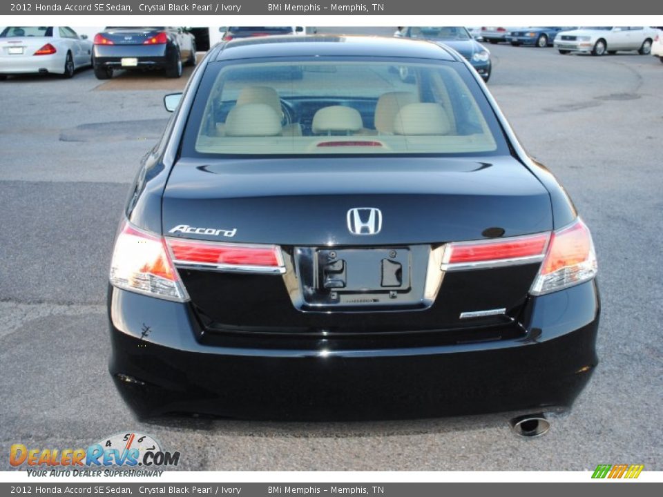2012 Honda Accord SE Sedan Crystal Black Pearl / Ivory Photo #4