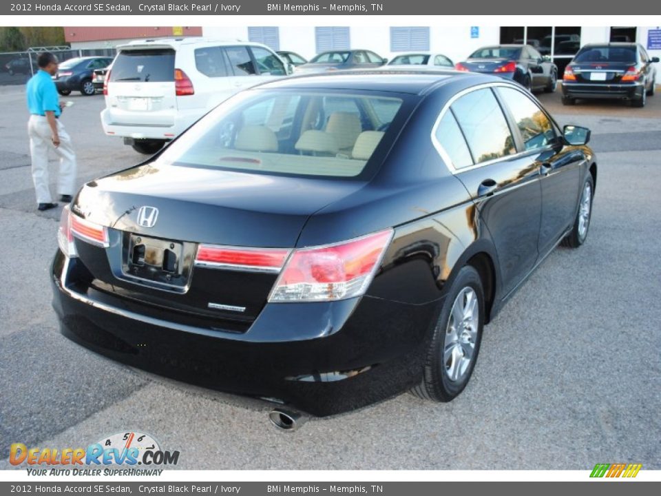 2012 Honda Accord SE Sedan Crystal Black Pearl / Ivory Photo #5