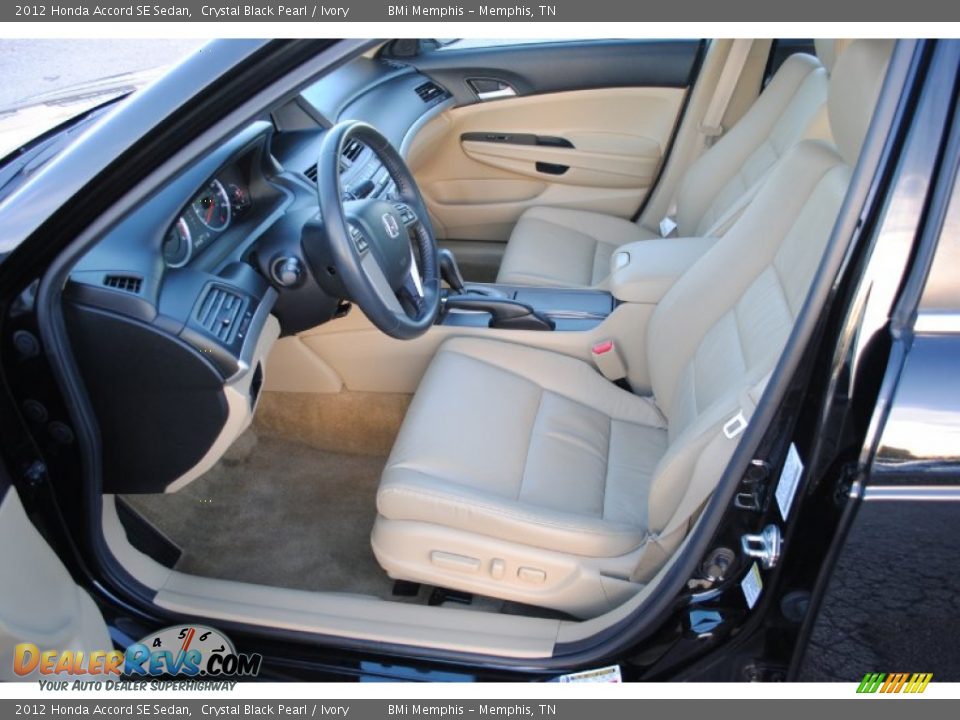 2012 Honda Accord SE Sedan Crystal Black Pearl / Ivory Photo #10